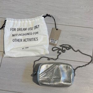 Golden Goose mini star bag Metallic Silver Crossbody Bag